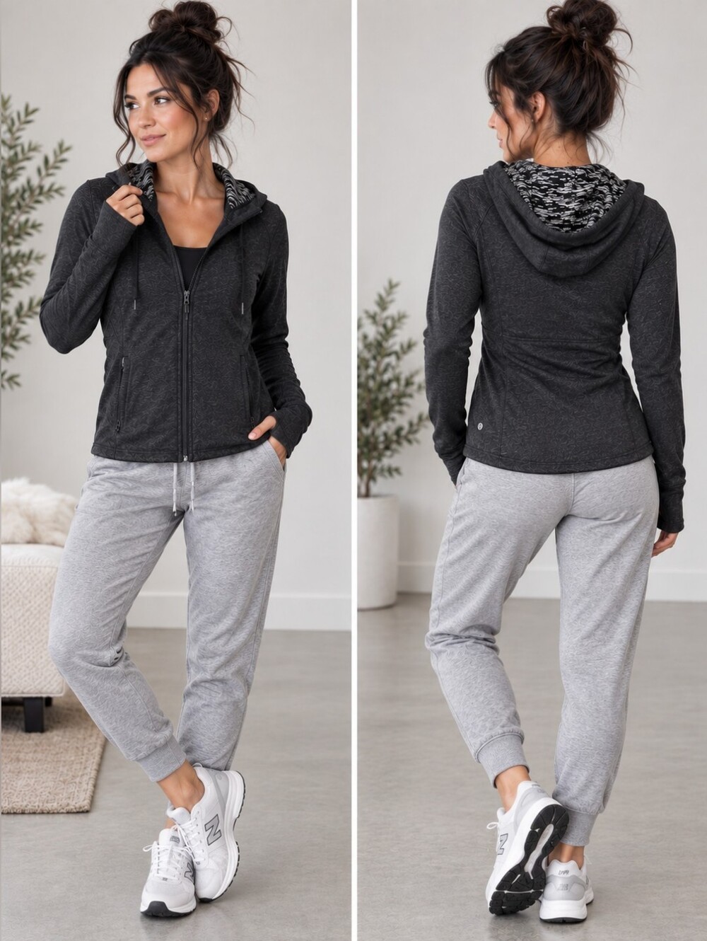 Lululemon Take Ten Full Zip Hoodie Jacket Black 10